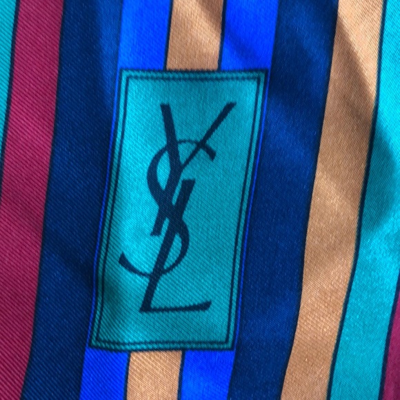 YSL striped silk scarf - Picture 2 of 3